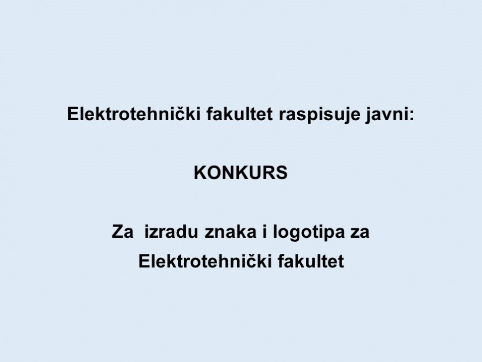 Konkurs za izradu znaka i logotipa za Elektrotehnički fakultet UCG