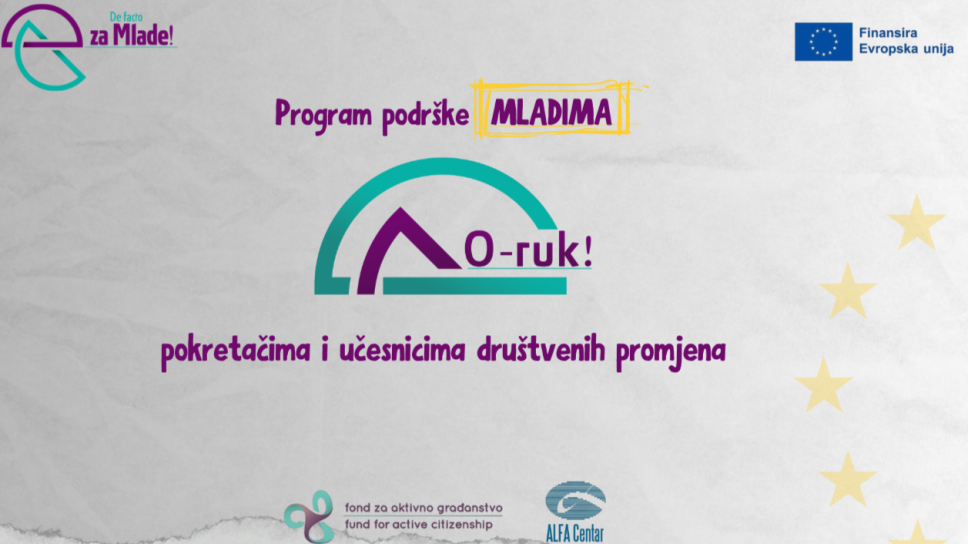 Fond za aktivno građanstvo i Alfa centar organizuje prezentaciju programa pod nazivom “De Facto za Mlade”