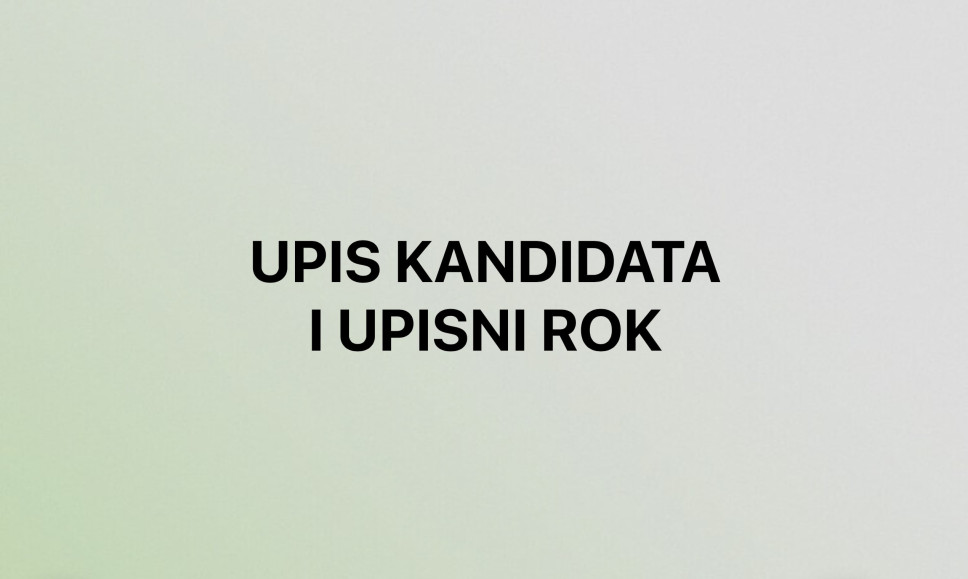 Obavještenje o upisu