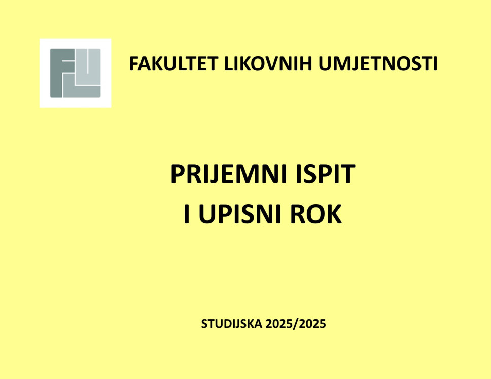 Prijemni ispit upisni rok - studijska 2024/2025 godina - raspored polaganja