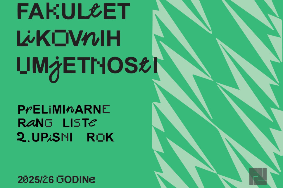 Preriliminarne rang liste II upisni rok-master studije studijska 2025/26.godina
