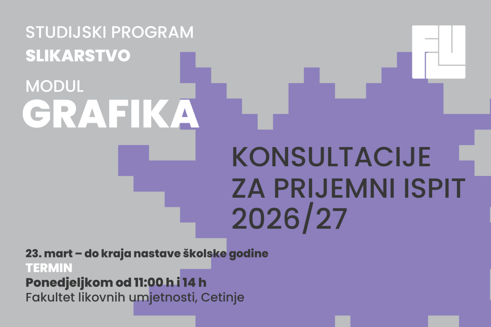 Konsultacije za prijemni ispit SP Slikarstvo – modul Grafika