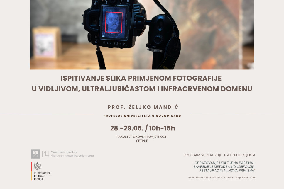 Predavanje i radionica: Ispitivanje slika primjenom fotografije u vidljivom, ultraljubičastom i infracrvenom domenu