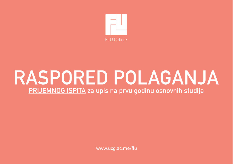 Raspored polaganja prijemnog ispita 2019