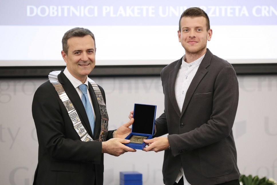 Boban Banjac – presented with the Plaque of the University of Montenegro in the field of medical sciences