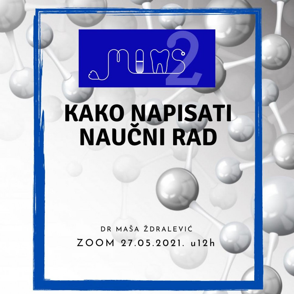 Danas predavanje na temu "Kako napisati naučni rad" 