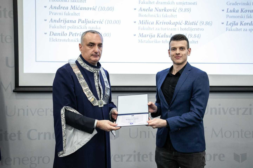 Boban Banjac, najbolji student Medicinskog fakulteta za studijsku 2019/20. godinu