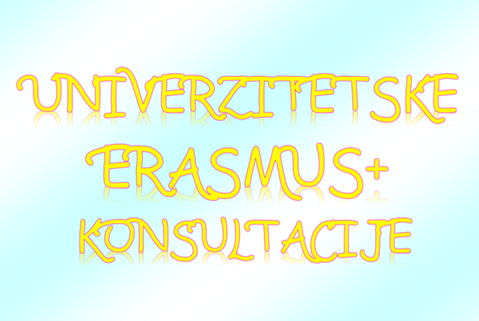 Univerzitetske Erasmus+ konsultacije - online