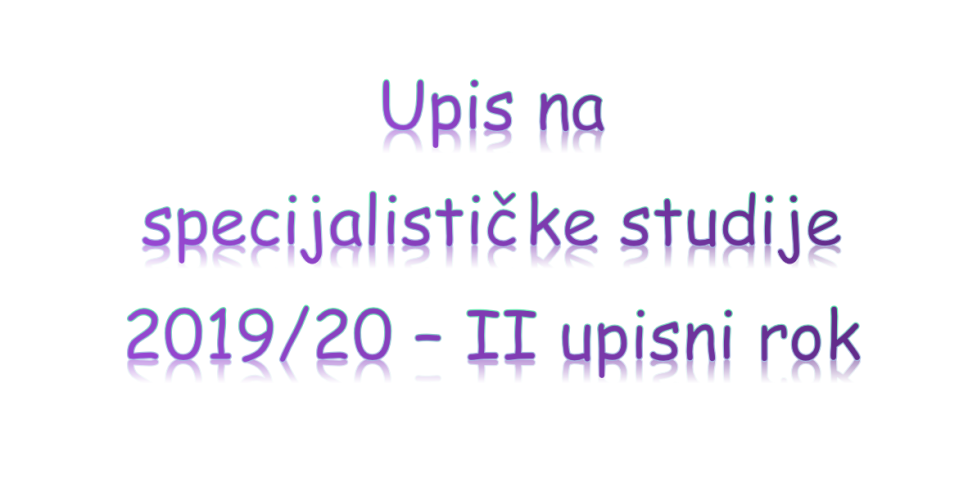 Postgraduate specialist studies enrolment - 2019/20 - 2nd call 