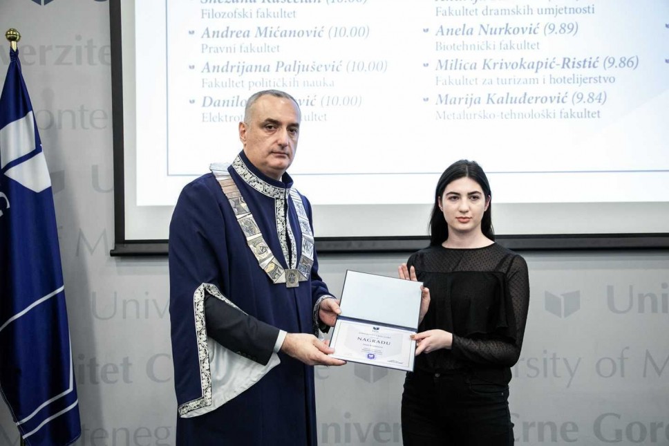Ivona Krulanović, Best Student of the Faculty of Civil Engineering for 2019/20