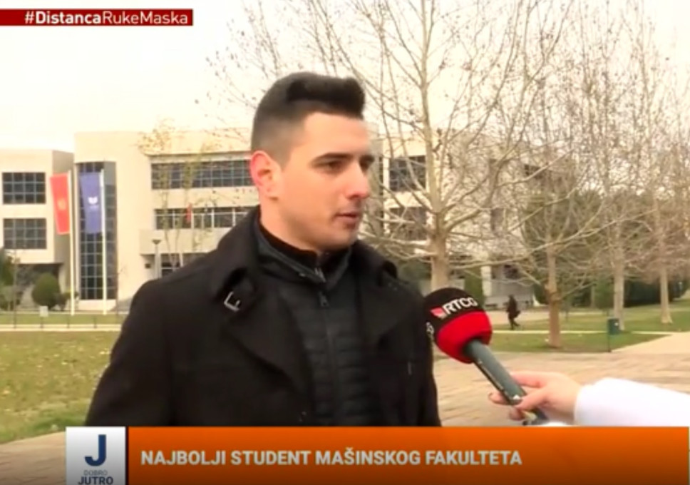 TV CG: Razgovor sa najboljim studentom Mašinskog fakulteta UCG