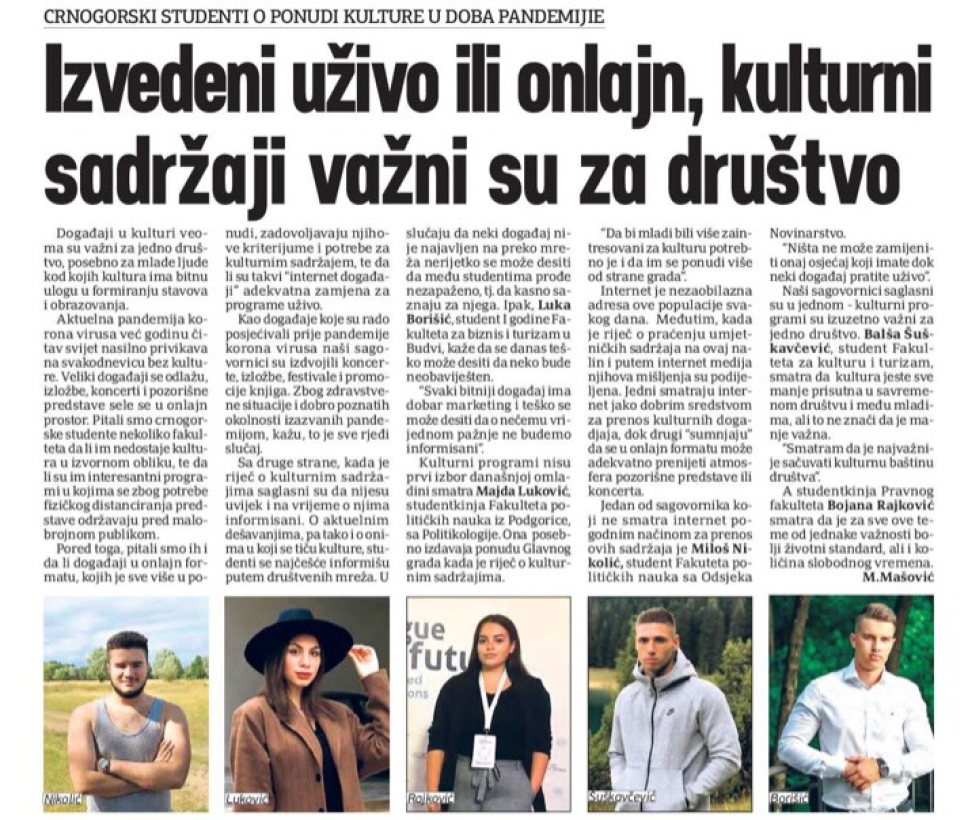 Praktična nastava na studijskom programu Medijske studije i novinarstvo
