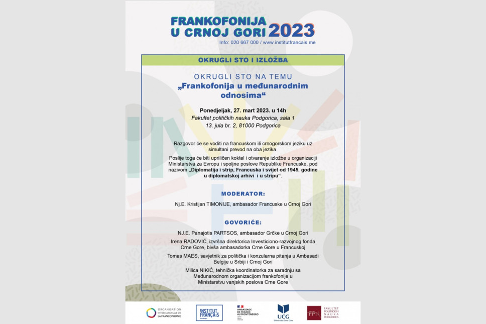 Okrugli sto na temu: Frankofonija u međunarodnim odnosima