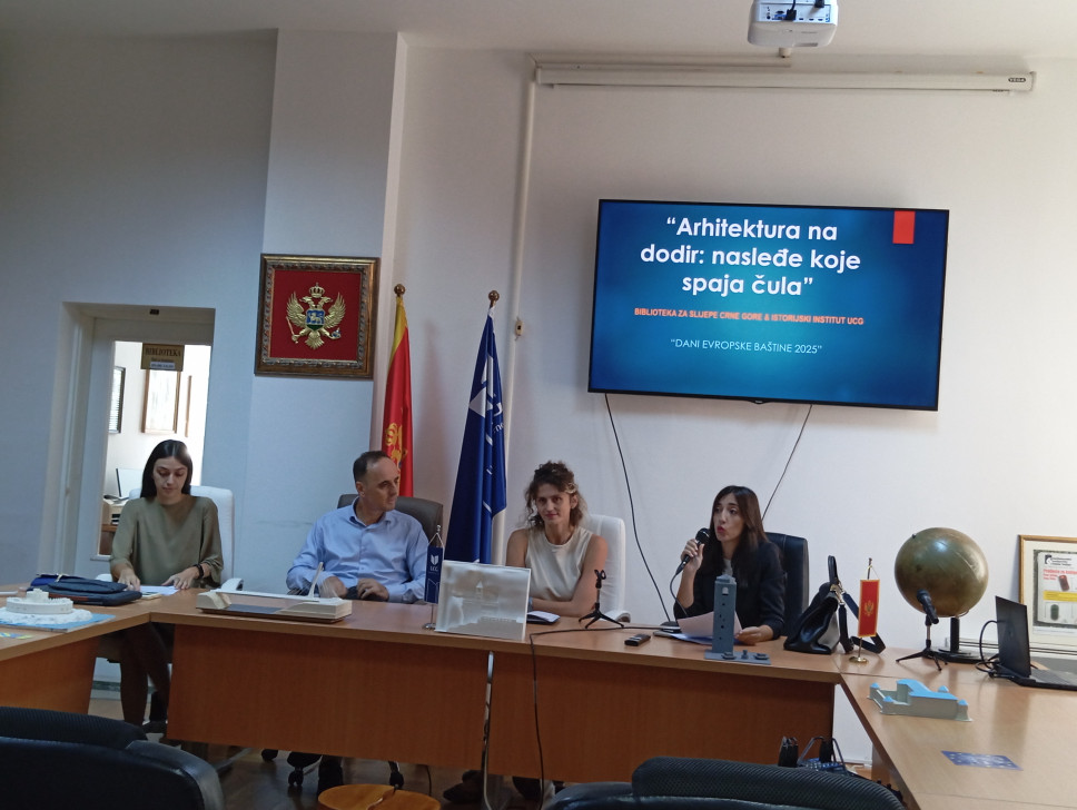 Istorijski institut i BZSCG upriličili panel „Arhitektura na dodir – nasljeđe koje spaja čula”