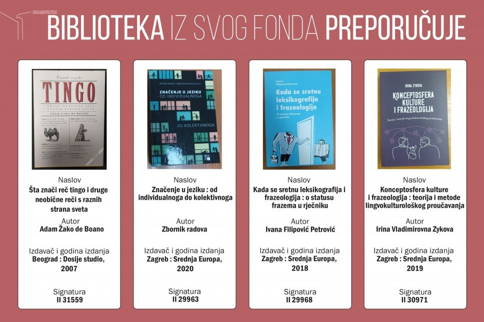 Biblioteka preporučuje literaturu - lingvistika