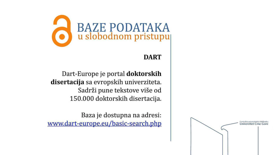 DART-Europe - portal doktorskih disertacija sa evropskih univerziteta