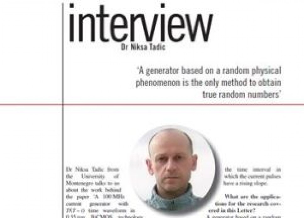 Interview in Electronics letters