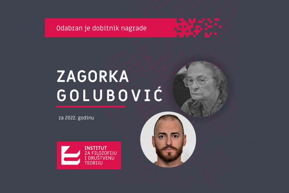 After the Routledge Prize, Dr. Bojan Baća Awarded Laureate and the Zagorka Golubović Prize