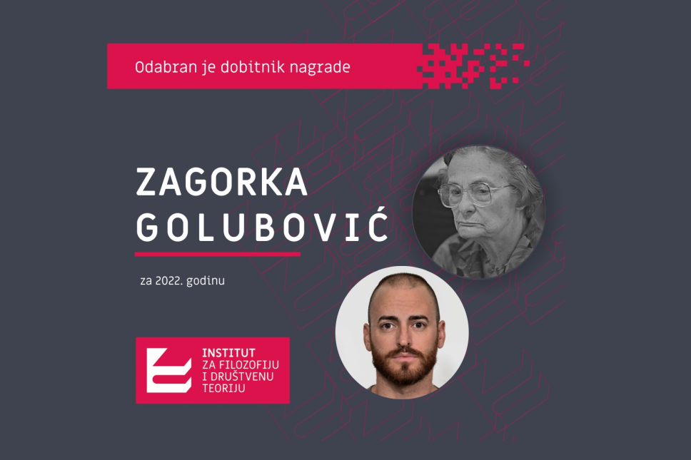 After the Routledge Prize, Dr. Bojan Baća Awarded Laureate and the Zagorka Golubović Prize