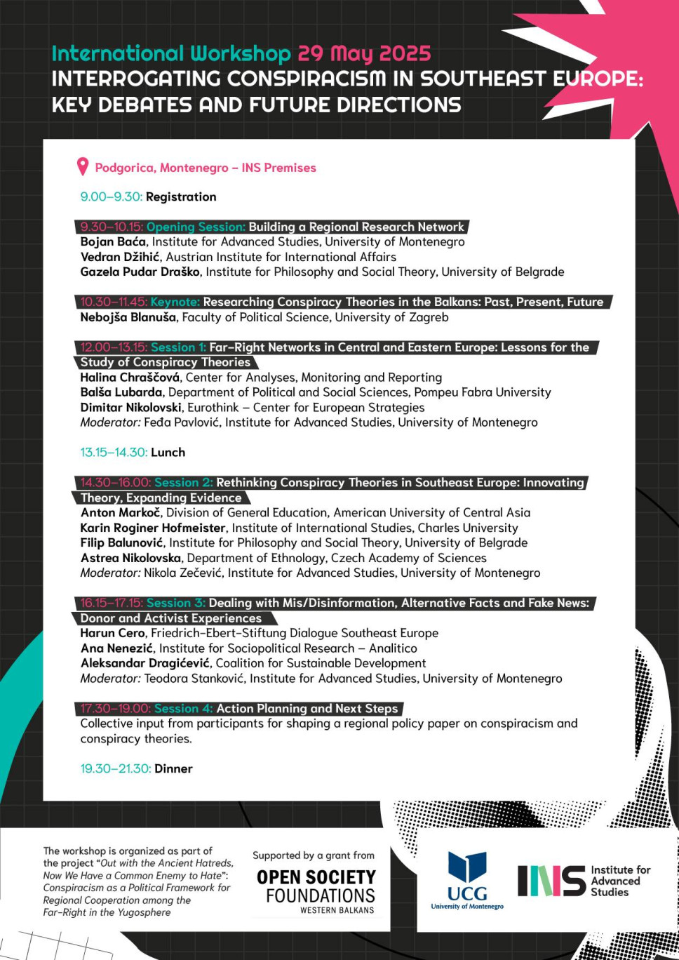 Održana međunarodna radionica “Interrogating Conspiracism in Southeast Europe: Key Debates and Future Directions”