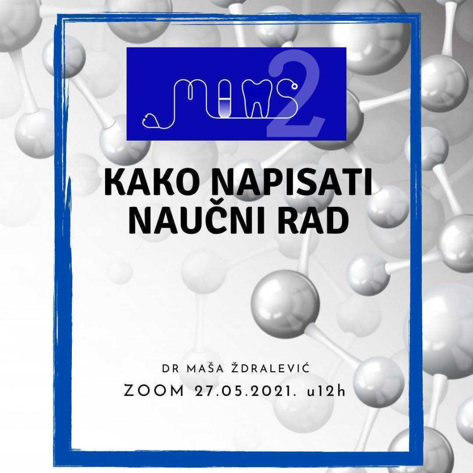 Poziv na predavanje "Kako napisati naučni rad"