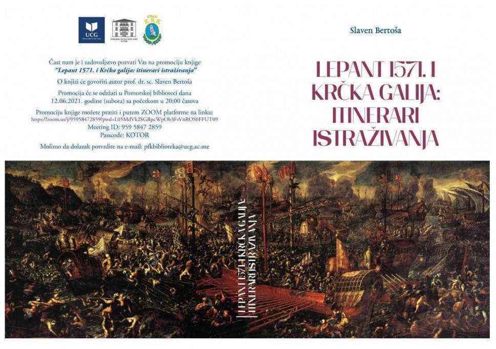 Promocija knjige "Lepant 1571. i krčka galija: itinerari istraživanja" prof. dr. Sc. Slavena Bertoša