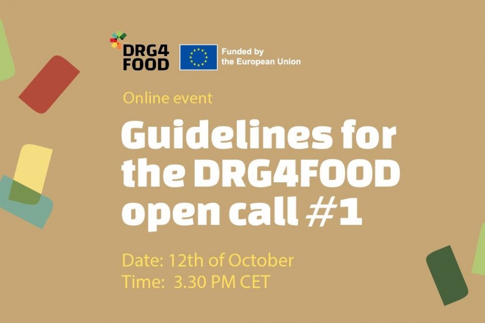 Info session of the EU project DRG4Food: Up to 300,000 euros for responsible digital solutions in the food sector