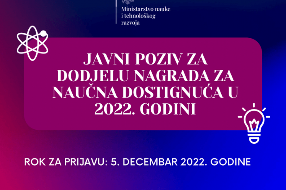 Cash prizes for scientific achievements and registered patents or realized innovative solutions in 2022