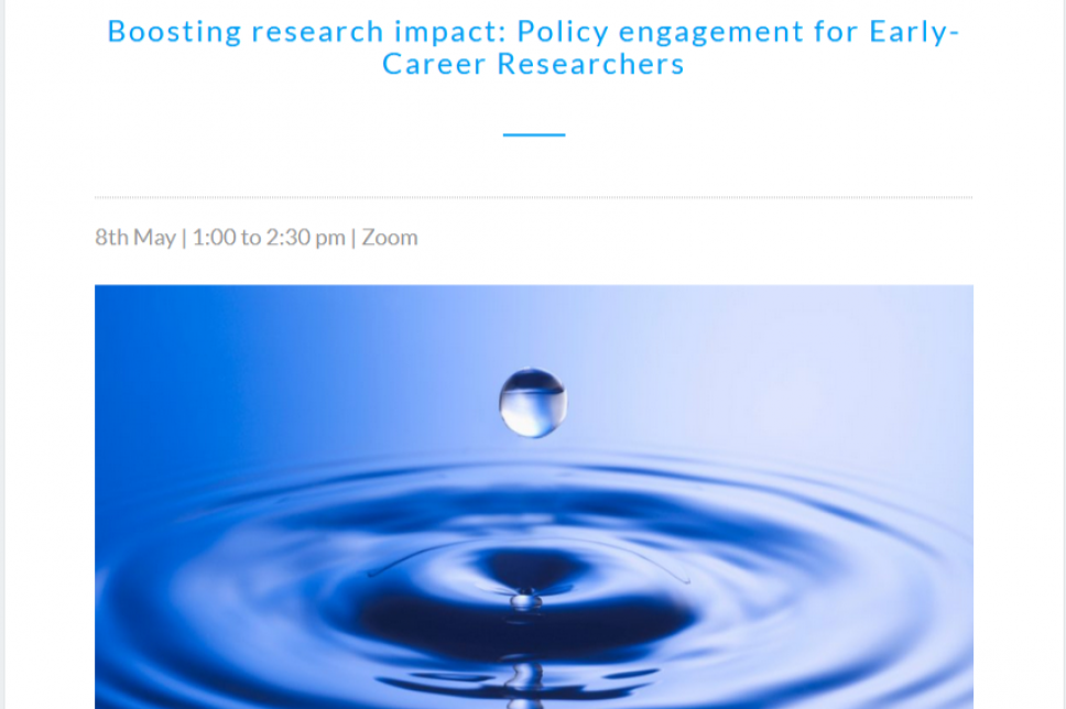 Boosting research impact: Policy engagement for Early-Career Researchers
