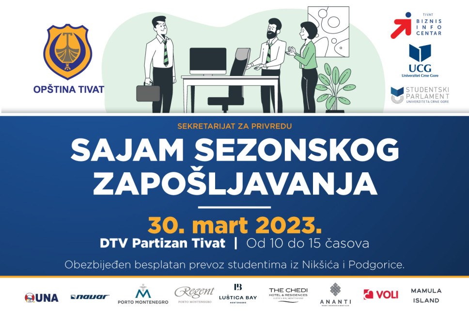 Sajam sezonskog zapošljavanja u Tivtu za studente Univerziteta Crne Gore
