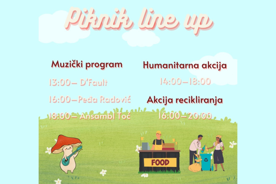 Studentski piknik u parku Univerziteta od 13:00 sati