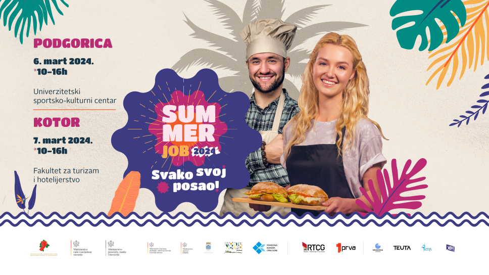 Sajam sezonskog zapošljavanja Summer job 6. marta u Podgorici