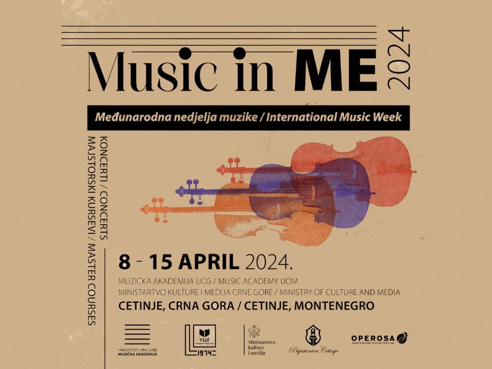 Druga međunarodna nedjelja muzike <span class="CyrLatIgnore">Music in ME 2024</span> počinje danas