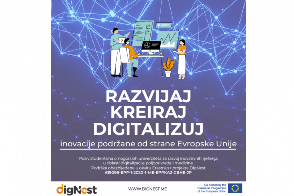 Erasmus+ DigNest projekat:  Otvoren novi poziv za inovativne studentske ideje