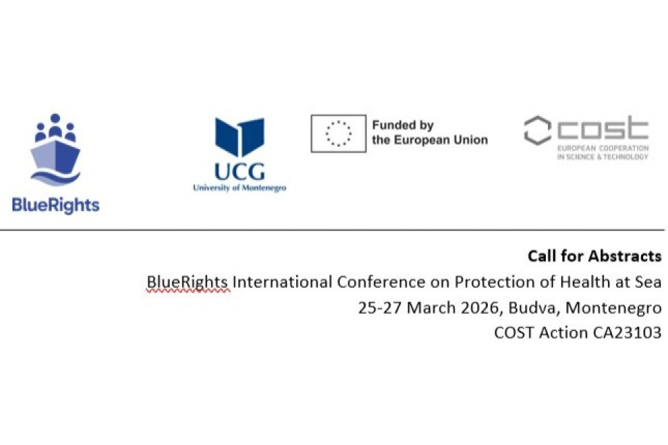 Poziv na BlueRights International Conference on the Protection of Health at Sea, 25-27. mart 2026, Budva, Crna Gora