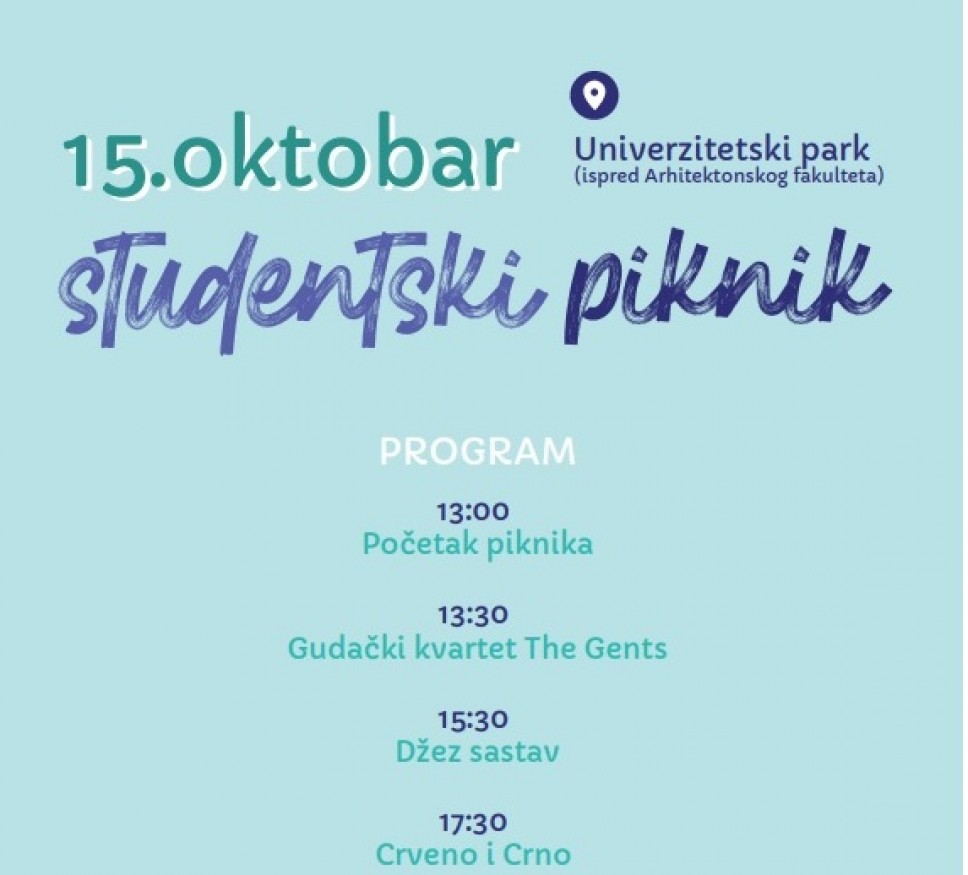 Prvi studentski piknik 15. oktobra