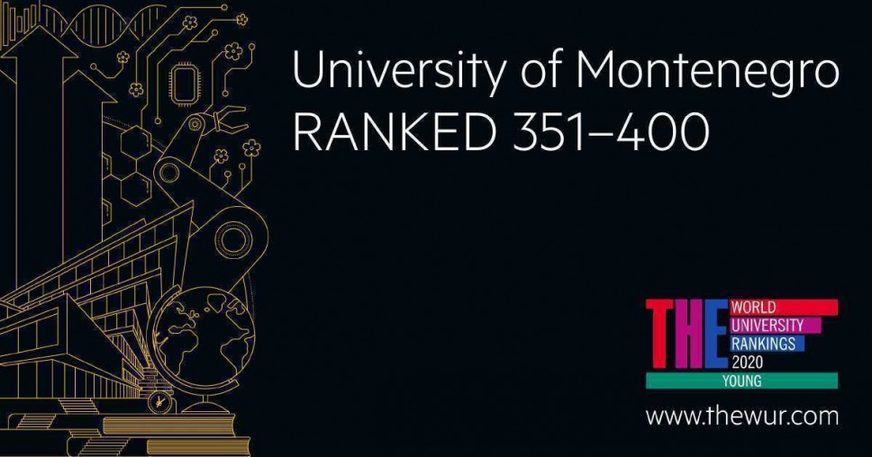 Univerzitet Crne Gore među 351 do 400 najboljih na svijetu