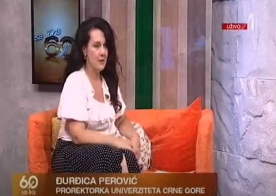 Prorektor za nastavu prof. dr Đurđica Perović za TV PRVU o organizaciji nastave na Univerzitetu Crne Gore