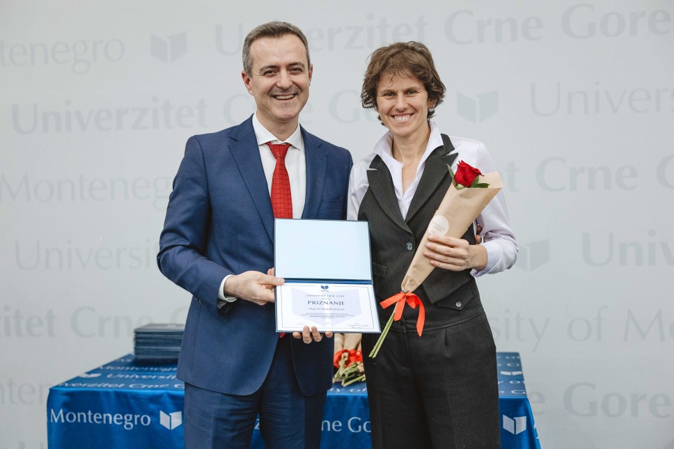 Profesorica Danijela Stešević dobitnica Godišnje nagrade Univerziteta Crne Gore