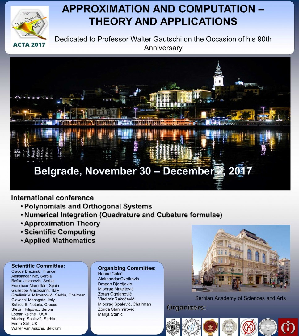 Acta 2017: Approximation and Computation – Theory and Applications