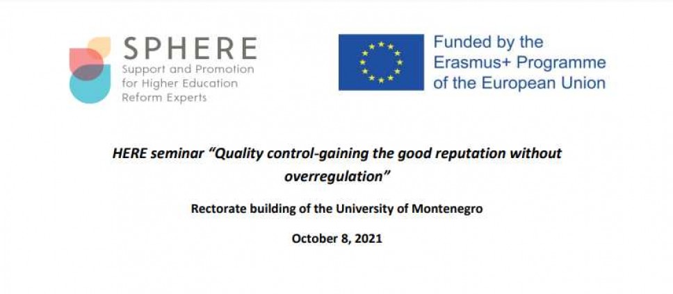 O kontroli kvaliteta bez prekomjerne regulacije na sjutrašnjem HERE seminaru