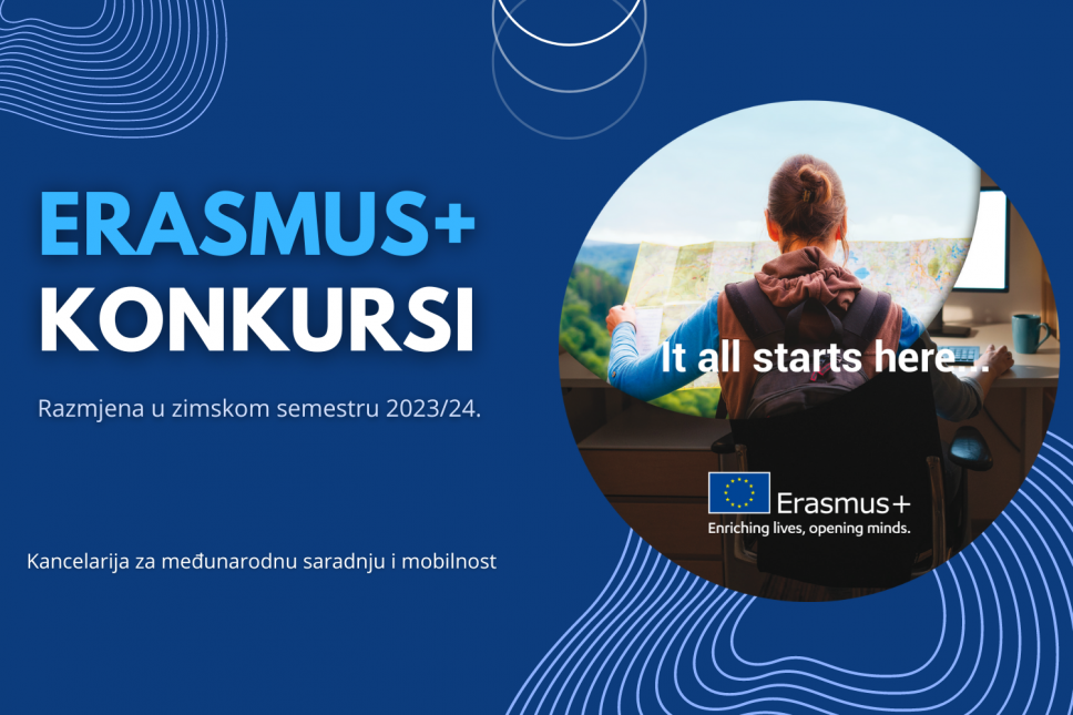 Novi Erasmus+ konkursi za mobilnost studenata u akademskoj 2023/24.
