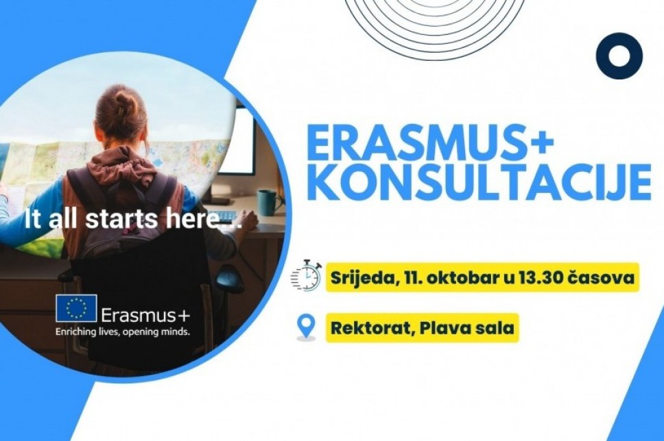 <span class="CyrLatIgnore">Erasmus+ </span> konsultacije za studente 11. oktobra