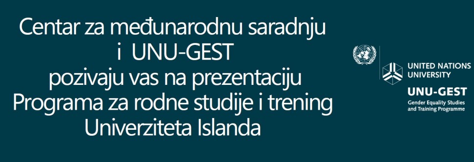 Prezentacija Programa za rodne studije i trening Univerziteta Islanda