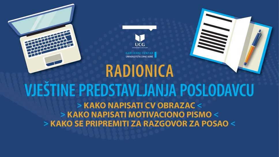 Radionica za studente: Vještine predstavljanja poslodavcu - prijave do 16. marta