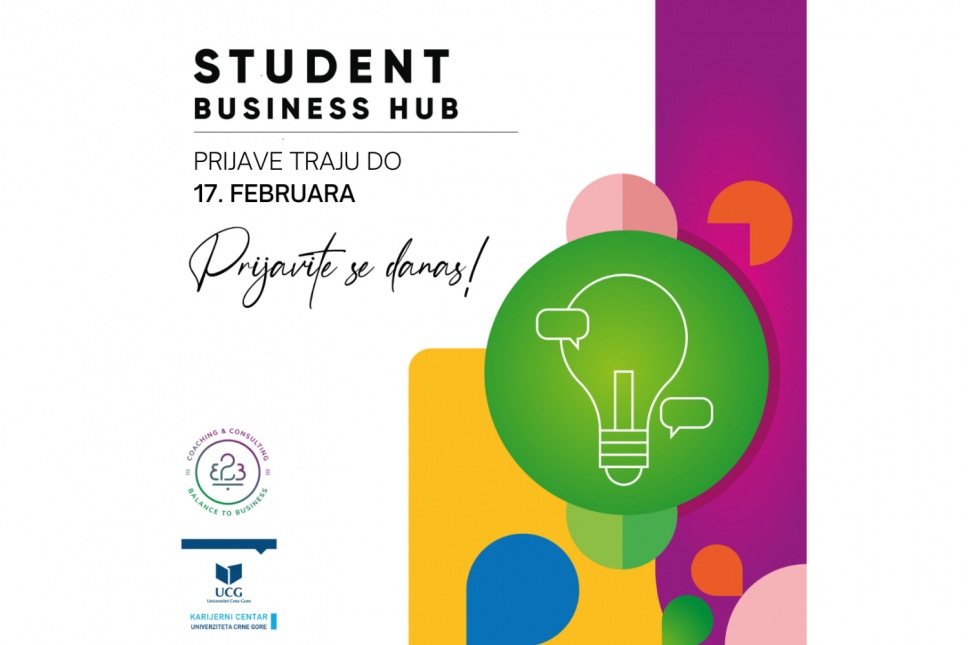 Prijave za peti Student Business Hub program do 17. februara