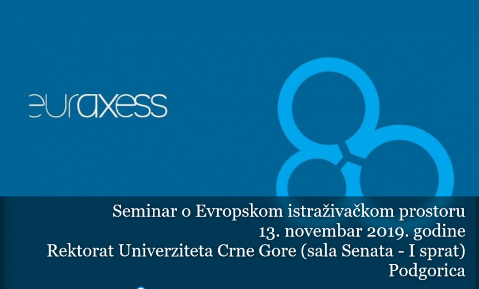 Najava seminara o Evropskom istraživačkom prostoru (EURAXESS TOP IV projekat)