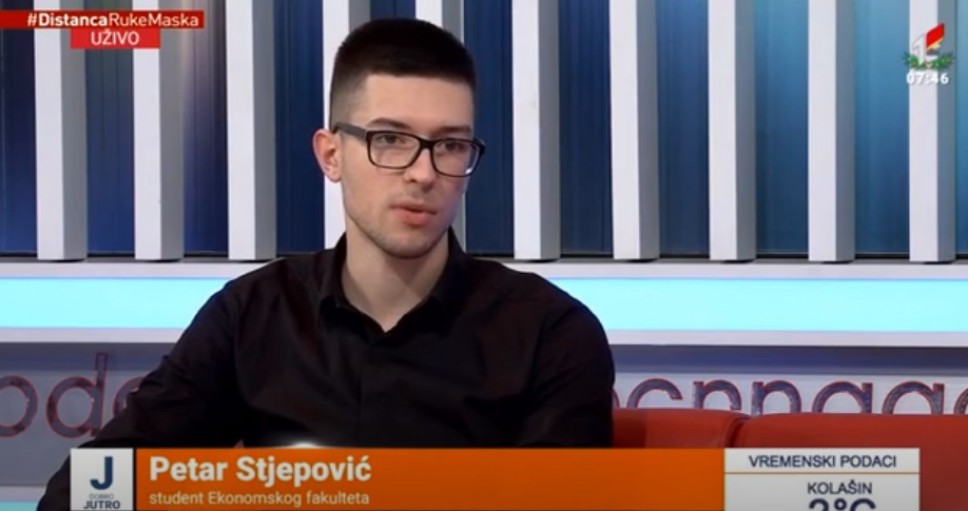 Najbolji student Ekonomskog fakulteta Petar Stijepović o zalaganjima i motivaciji na RTCG
