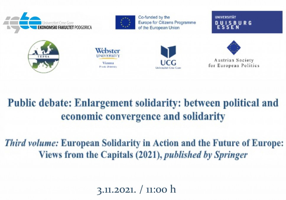 Javna debata “Solidarnost proširenja: između političke i ekonomske konvergencije i solidarnosti”