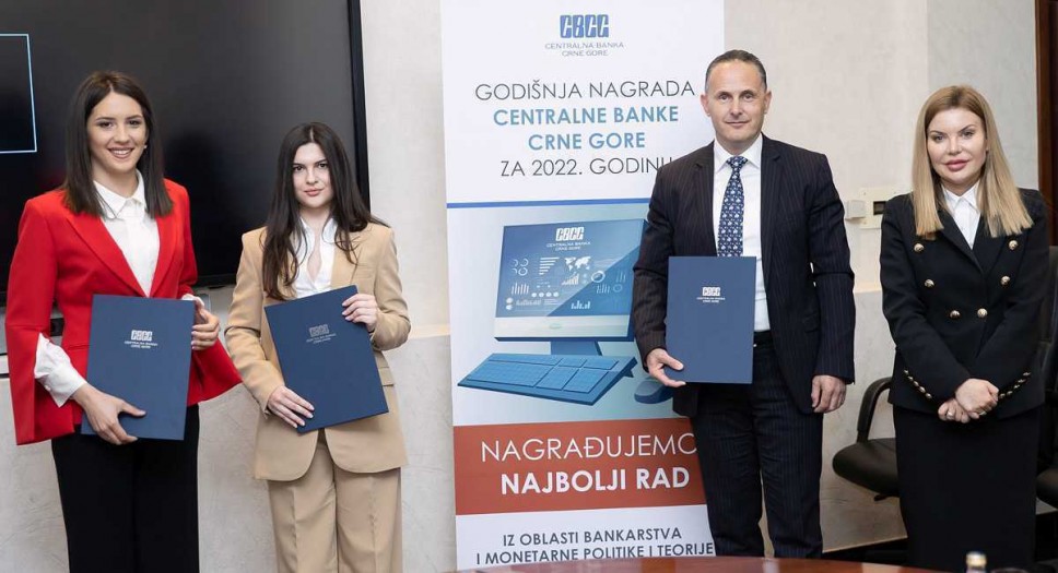 Radovi odbranjeni na Ekonomskom fakultetu dobitnici Godišnje nagrade Centralne banke za najbolji magistarski i doktorski rad 